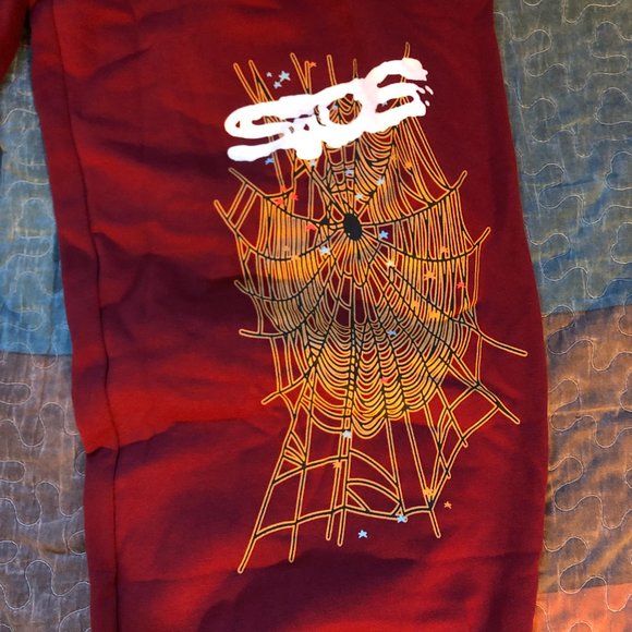 Sp5der Logo Sweatpant Maroon - Picture 4 of 8